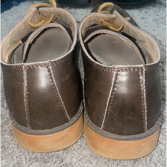 HEY DUDE Brown Leather Loafers Volterra Derby Dress Shoes Oxfords Mens 45 - Picture 9 of 10